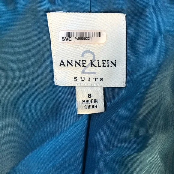 Anne Klein 2 Suits 2 Piece Pencil Skirt & Blazer Jacket Set Size 8